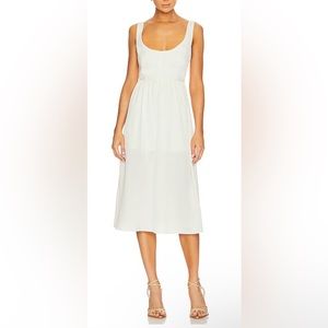 We Wore What Corset Midi Dress in Whisper White